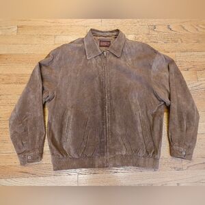 Vintage Graham & Gunn Leather Suede Brown Jacket Men's Size 42 Long